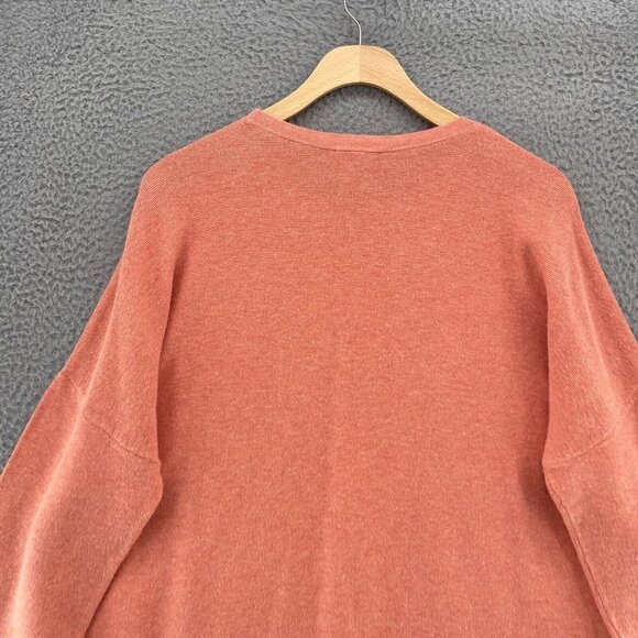 J Jill Sweater Womens Large Peach Stretch Knit Pullover Casual Slouchy Cotton - Picture 4 of 10